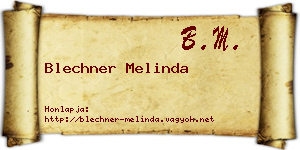 Blechner Melinda névjegykártya